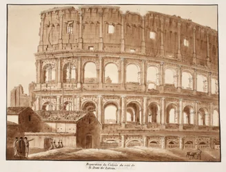 Restauration du Colisée du côté de Saint-Jean-de-Latran, 1833